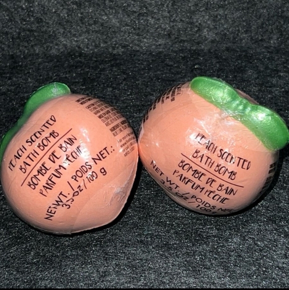 5/$20 B•Pure Set of Two “Georgia” Peach Shaped Scented Bath Bomb - Picture 4 of 10